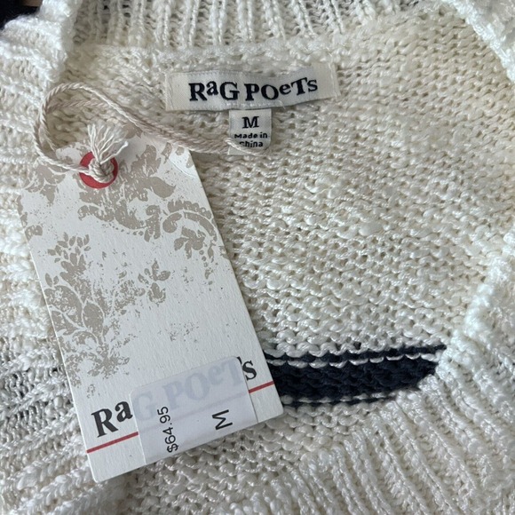Rag Poets‎ Bryce Striped Sweater Tank Size Medium Navy White Style #RW191664 NWT - Picture 5 of 8
